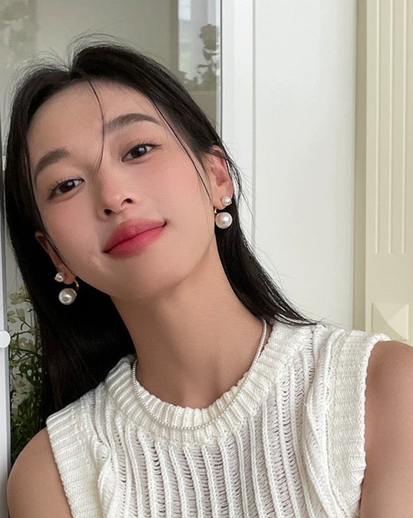 Bold Double Pearl Earrings