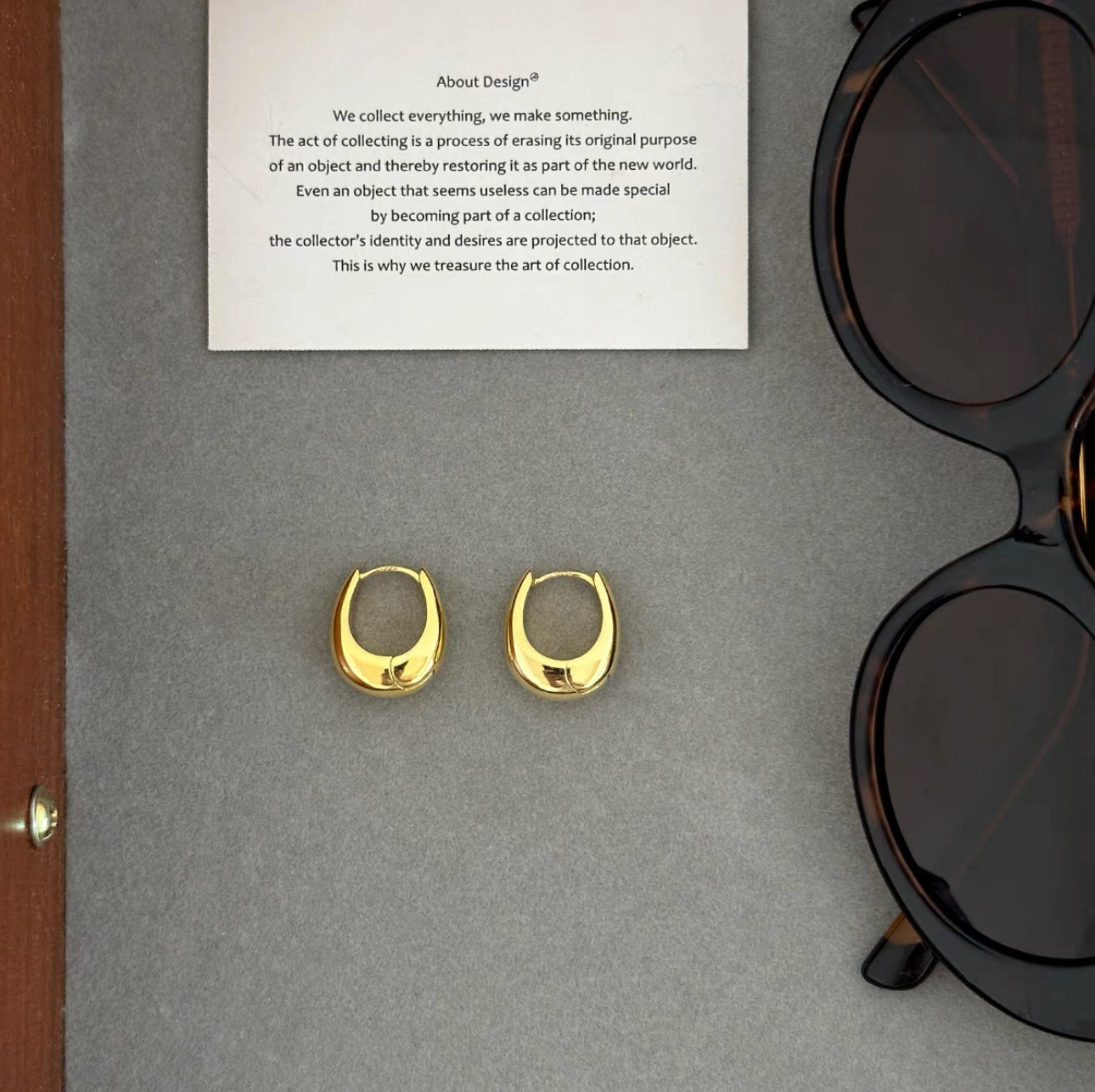 Classic Gold Oval Huggie Hoop Clip On Earrings