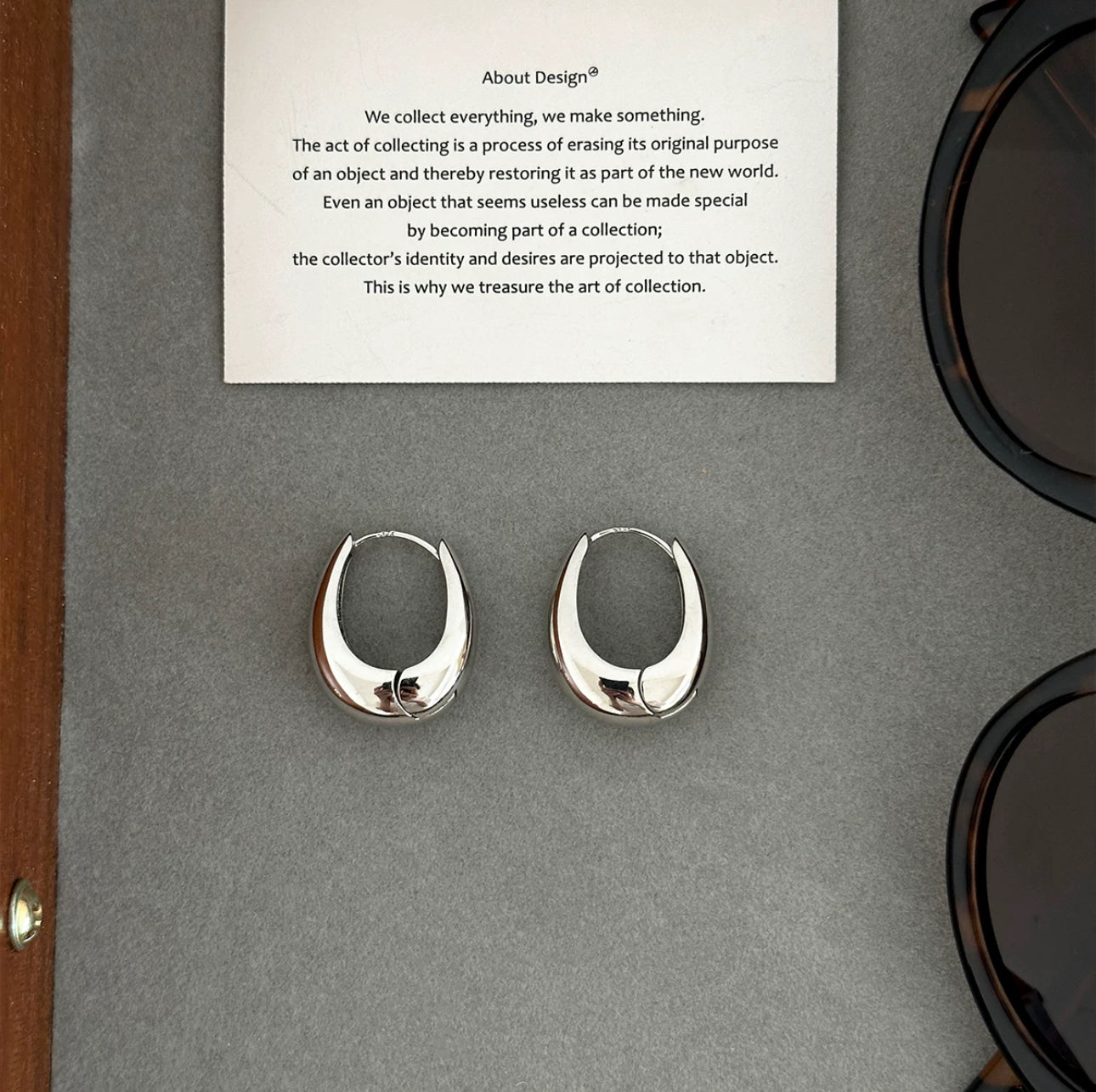 Classic Silver Oval Huggie Hoop Clip On Earrings