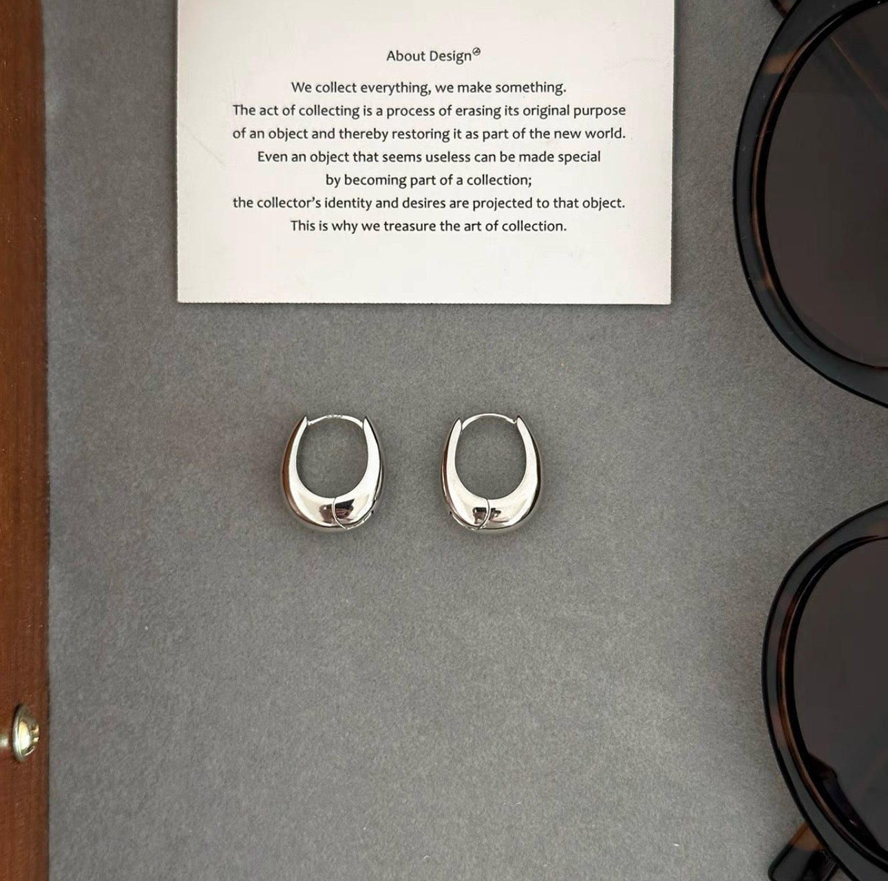 Classic Silver Oval Small Huggie Hoop Clip On Earrings