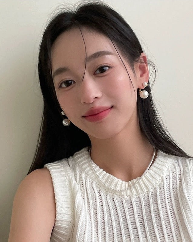 Bold Double Pearl Earrings