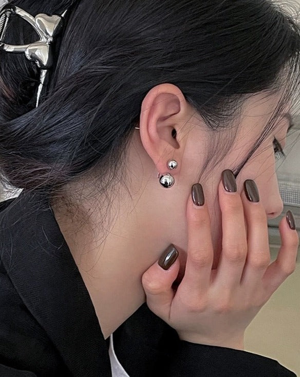 Elegance Two-Piece Silver Set Earrings