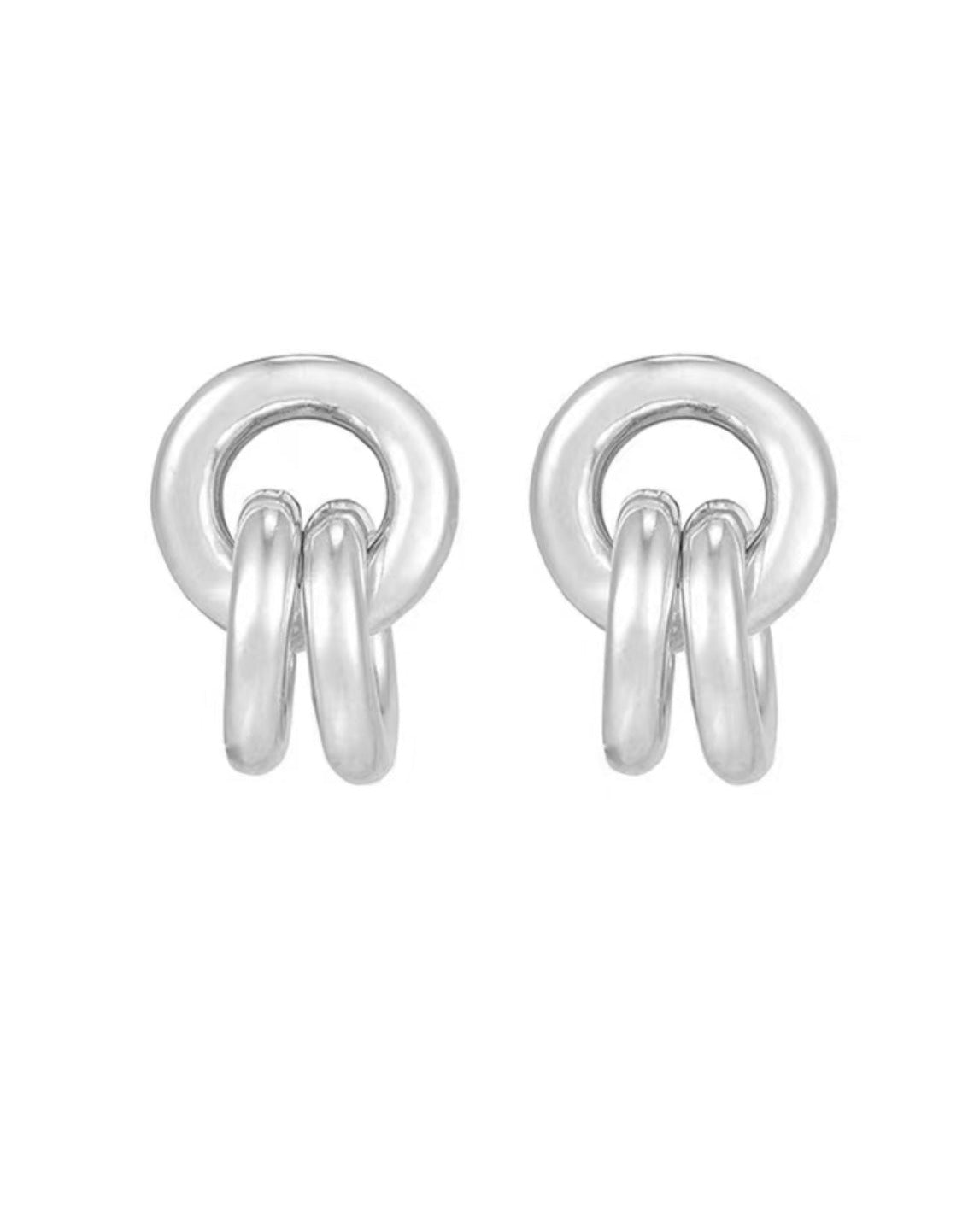 KREAM Minimalist Bright 925 Sterling Silver Earrings Close Up