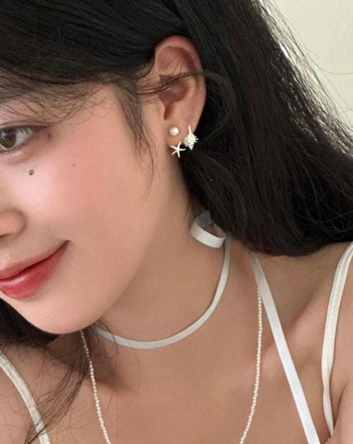 Ocean Breeze Earrings on model