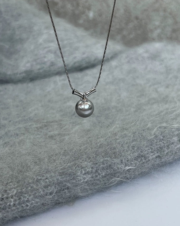 Thin Snake Bone Fashion Style Unisex Pearl Necklace
