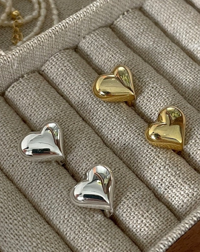 Gold Heart Earrings