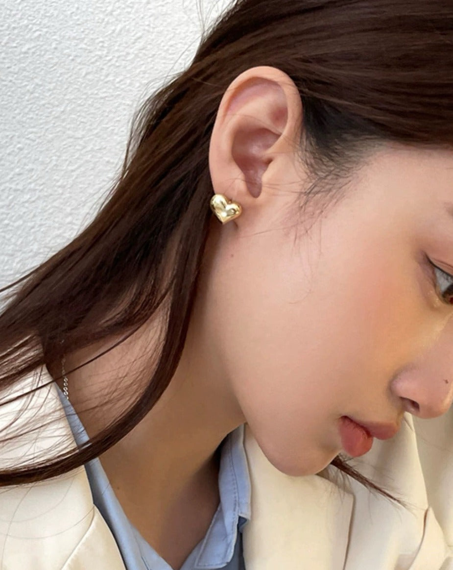 Gold Heart Earrings