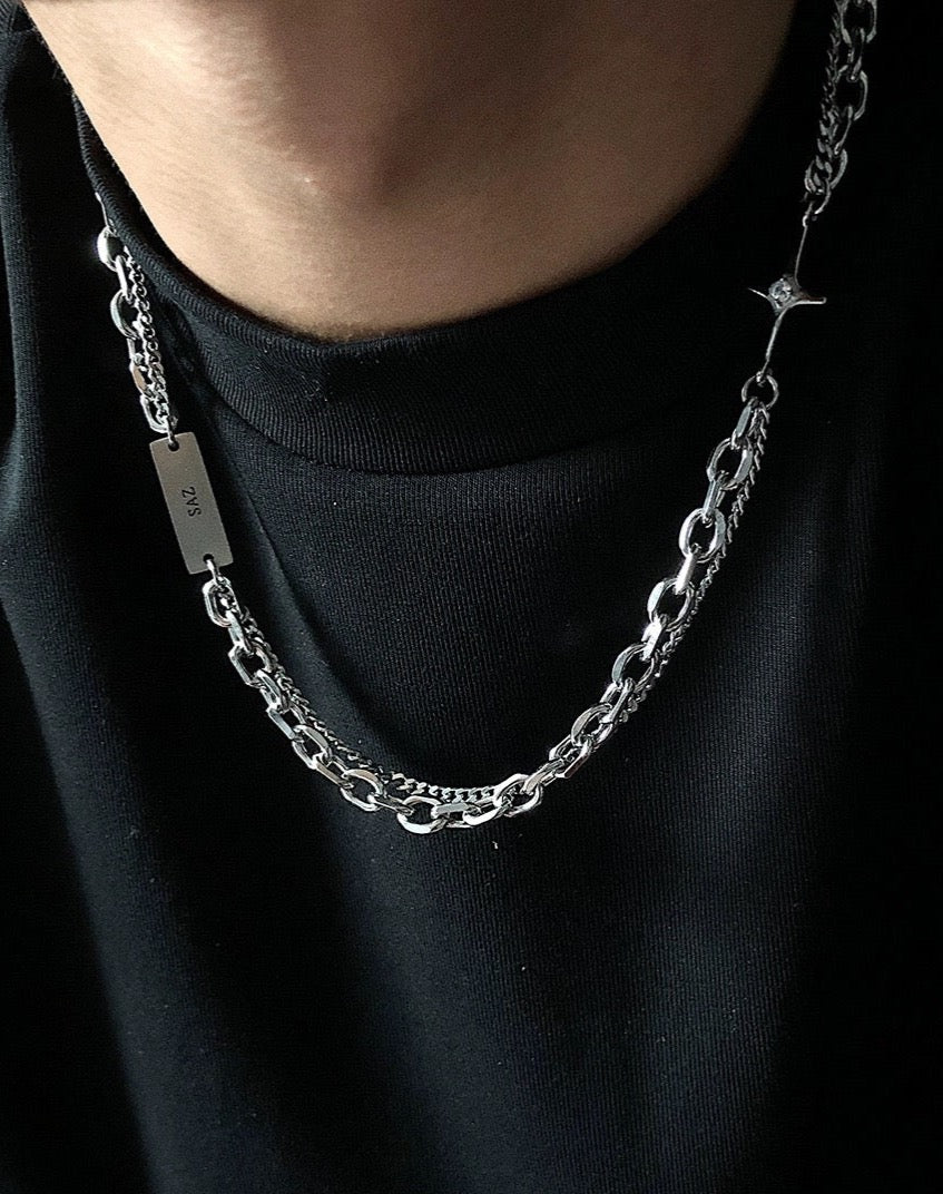 Cross Double Layer Design Versatile Necklace