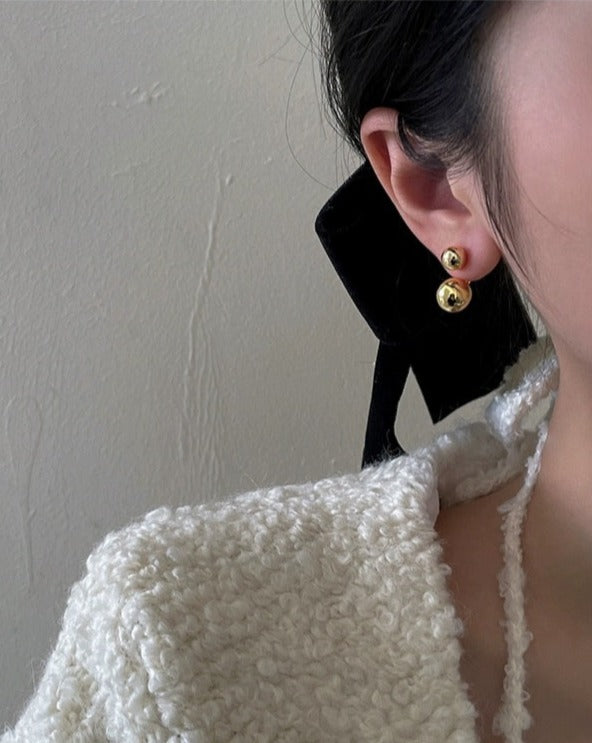 Elegance Two-Piece Gold Mode Set Earrings