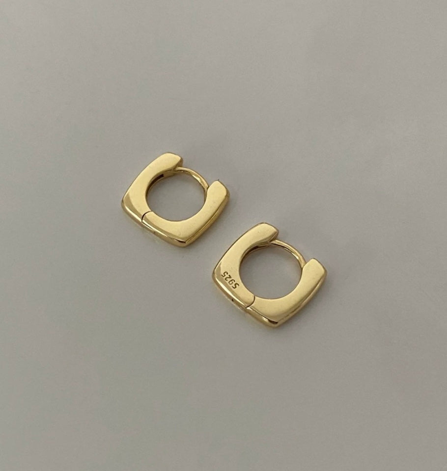 In Style Clip on Hoop Earrings Gold Hoop