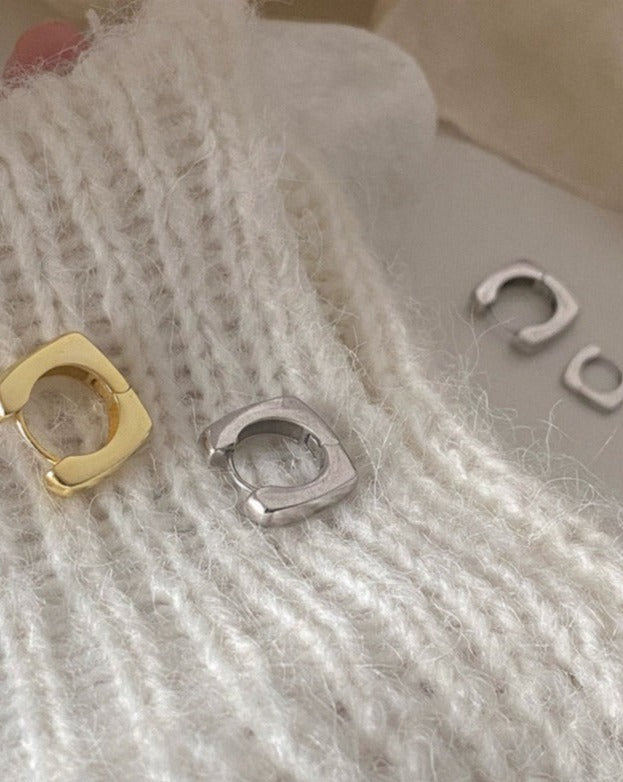 In Style Clip on Hoop Earrings Gold Model Combo