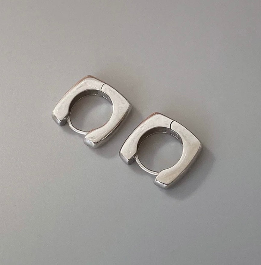 In Style Clip on Hoop Earrings Silver Big Hoop