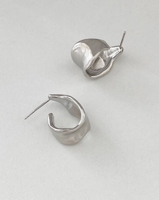 Irregular Twisted Metal Minimalist Unisex Earrings