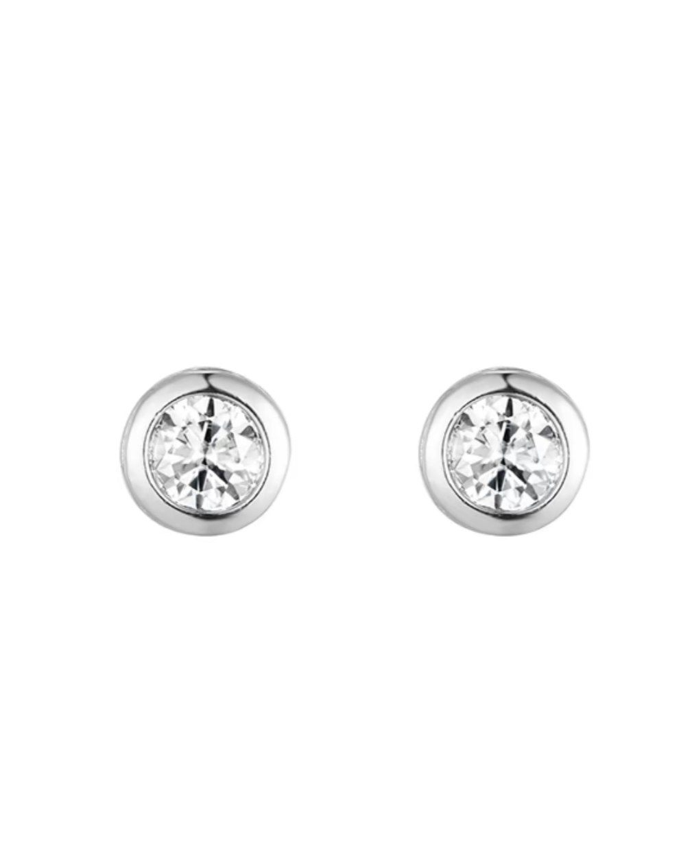 KREAM Classic Mozambique West Coast White Diamond Zirconia Stud Earrings Close 