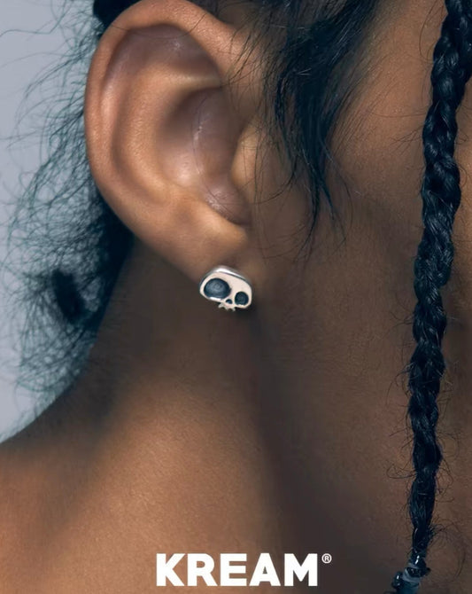 KREAM Trendy Skull 925 Sterling Silver Unisex Earring