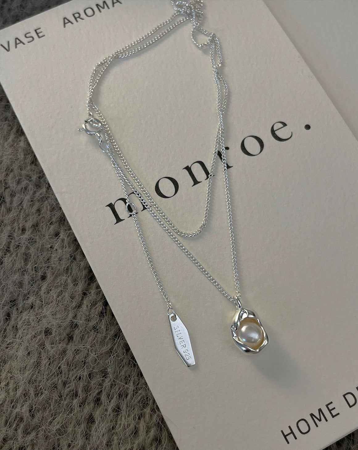 Pearl Pendant Silver Necklace Cheap