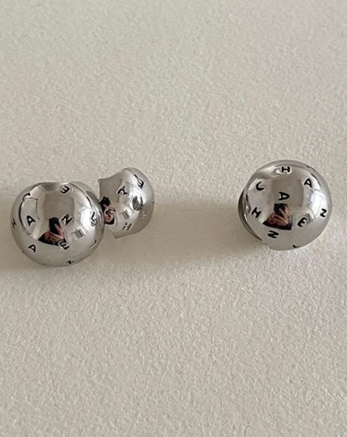 Silver Round Ball Earrings